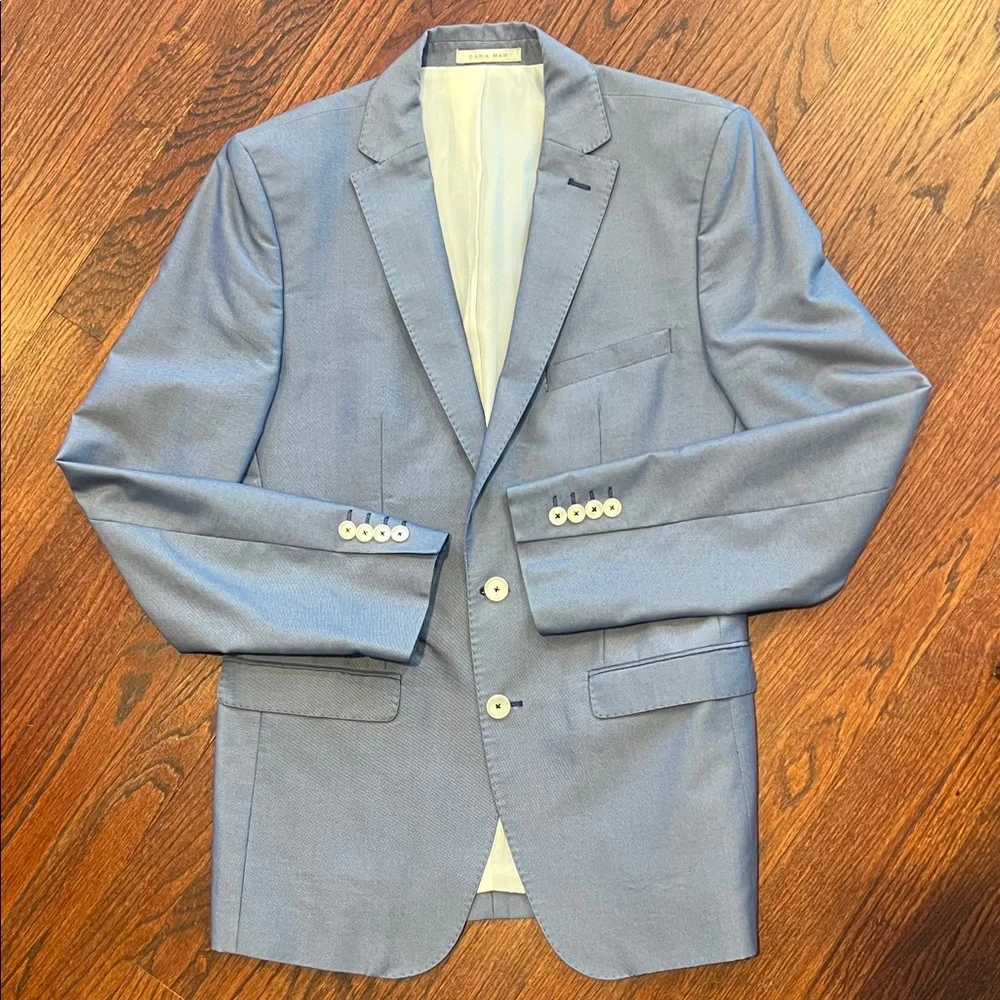 Men’s Zara Blazer Blue Size US 38 - Picture 1 of 10